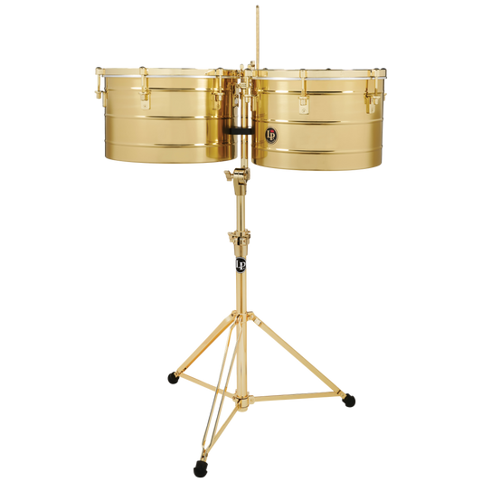 Latin Percussion LP258-BGD Prestige Timbales – Full Chromed Gold Finish