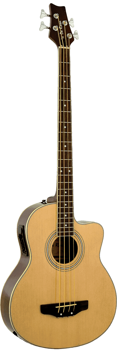 De Rosa GAB47-NT 4 String Cutaway Acoustic-Electric Bass Guitar