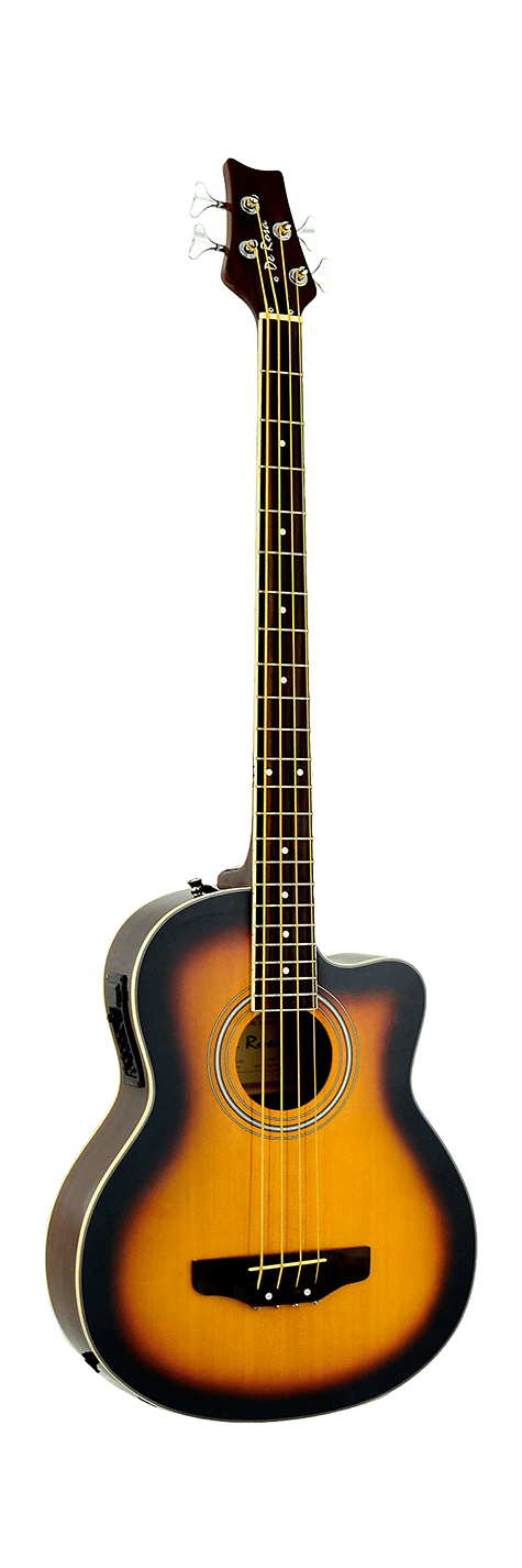 De Rosa GAB47-TS 4 String Cutaway Acoustic-Electric Bass Guitar