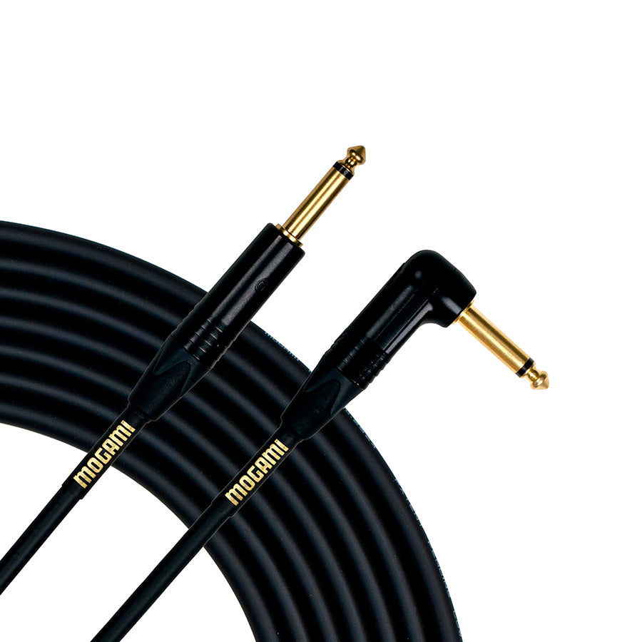 Mogami Gold Instrument 10R Straight to Right Angle Instrument Cable