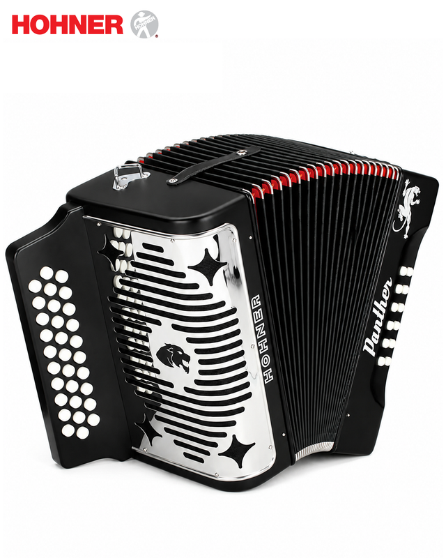 Hohner Panther Diatonic Accordion - FBbEb (FA) - Black