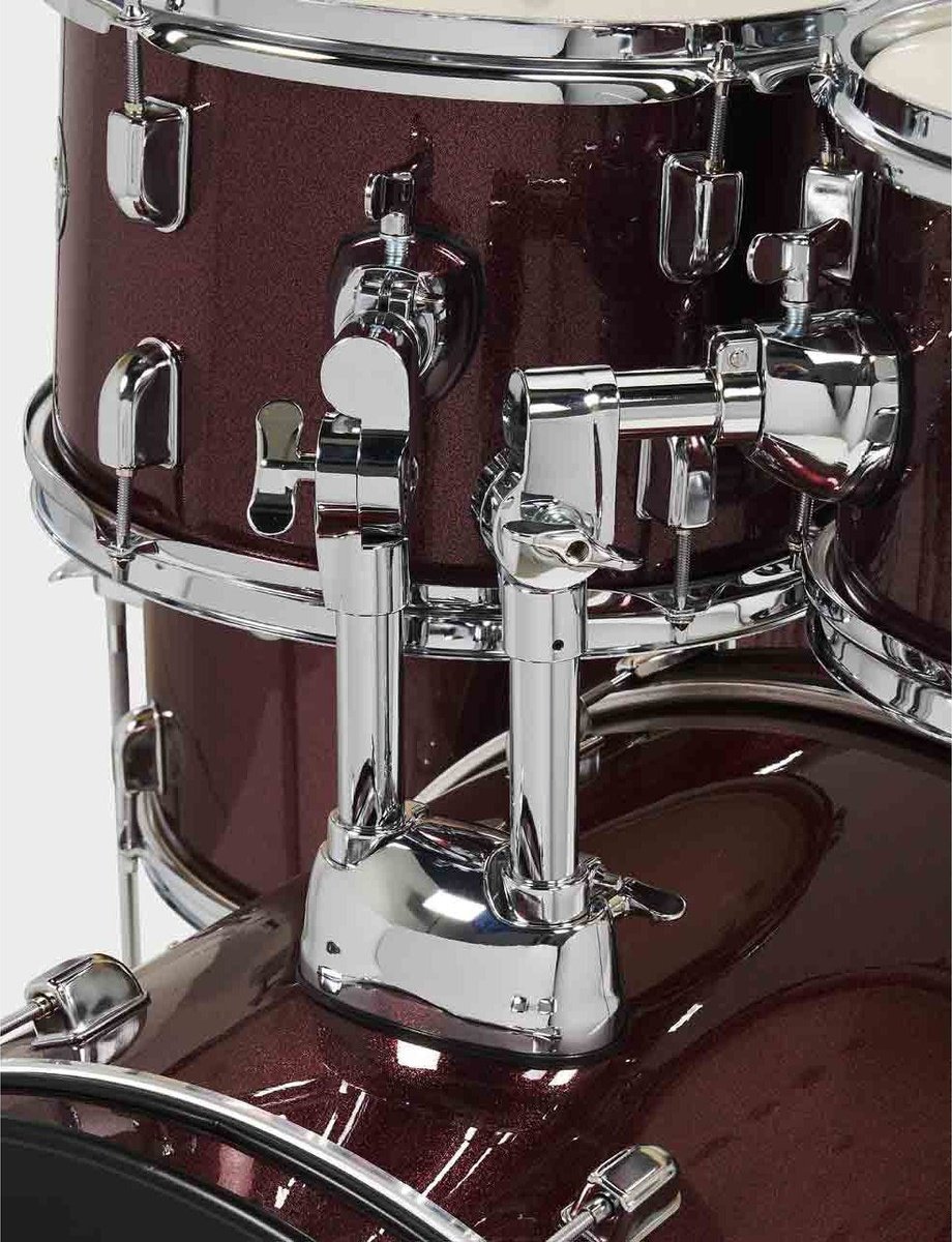 PDP Center Stage PDCE2215KTRR 5-piece Complete Drum Set with Cymbals - Ruby Red Sparkle
