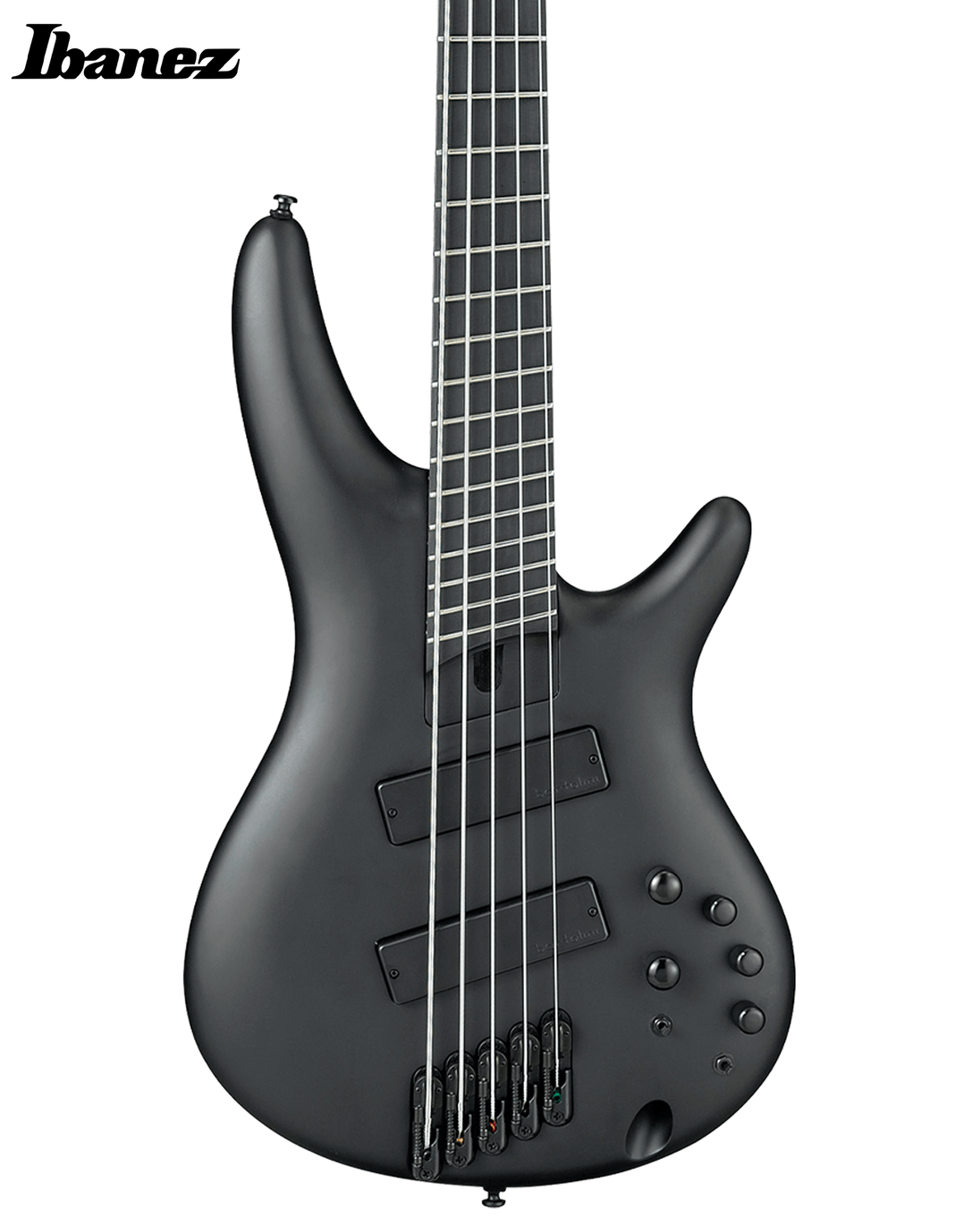 Ibanez SRMS625EX Iron Label 5-string Bass Guitar - Black Flat Ibanez SRMS625EX Iron Label 5-string Bass Guitar - Black Flat