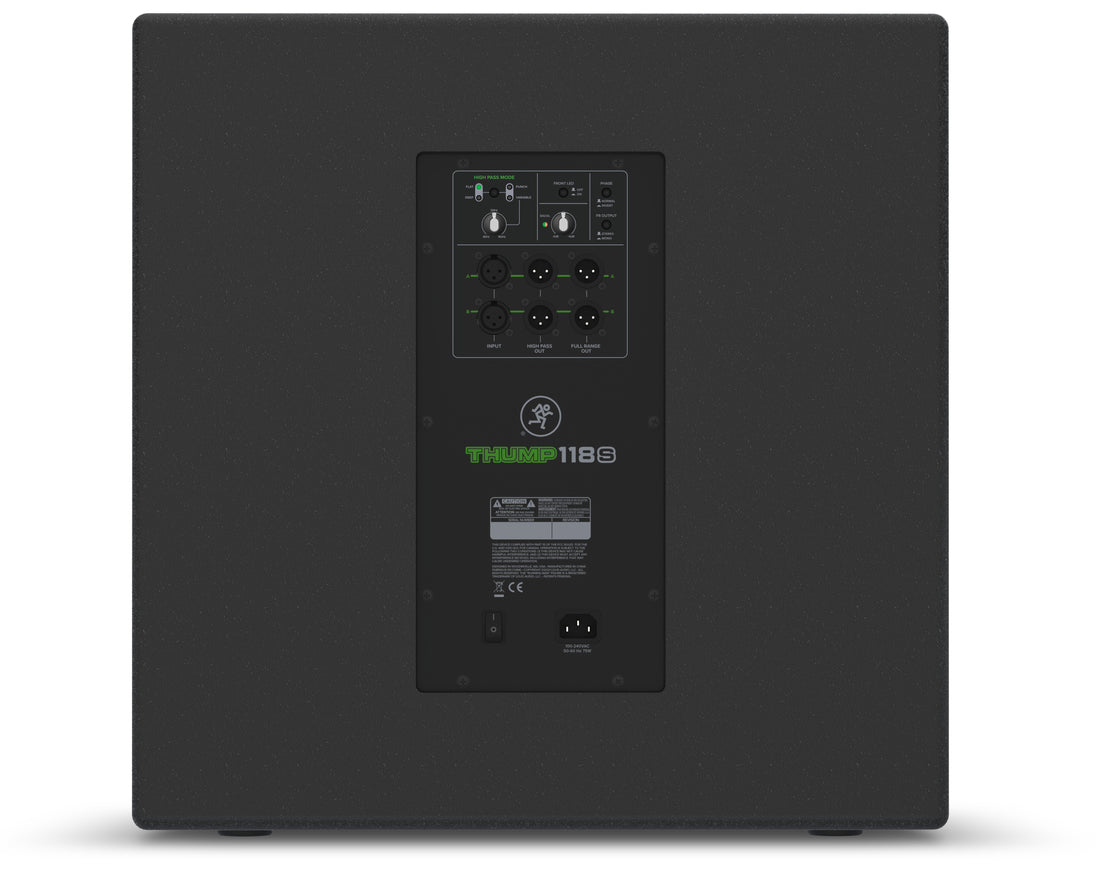 Mackie Rear Mackie Thump118S 1,400-watt 18-inch Powered Subwoofer