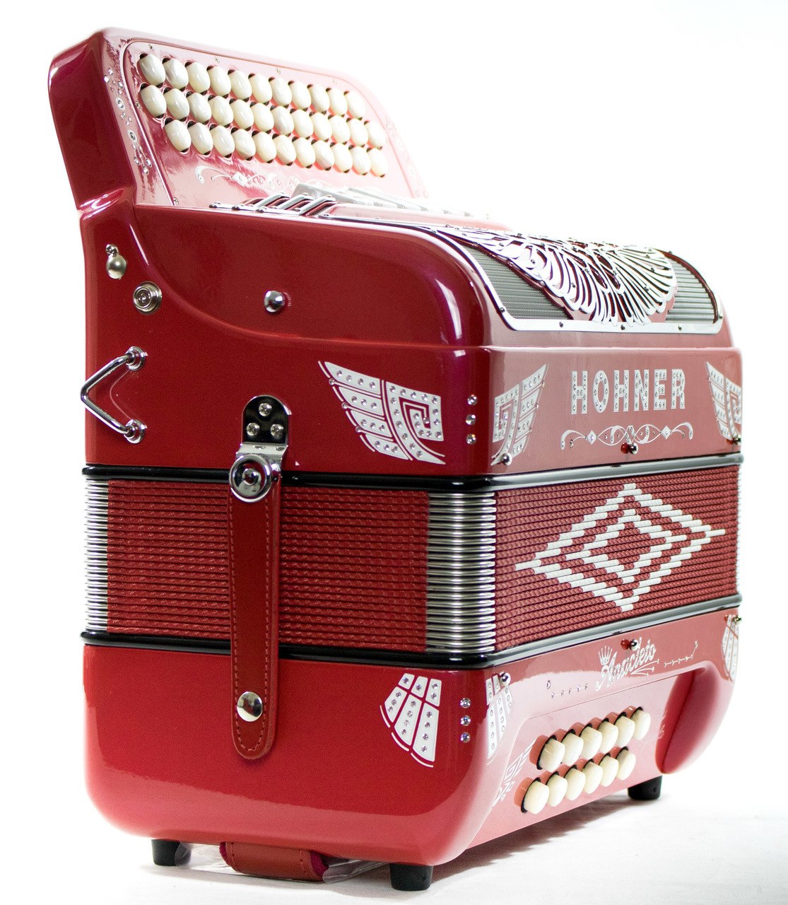 Hohner Anacleto Rey Aguila TT FBE/GCF Two-Tone Compact Accordion Red