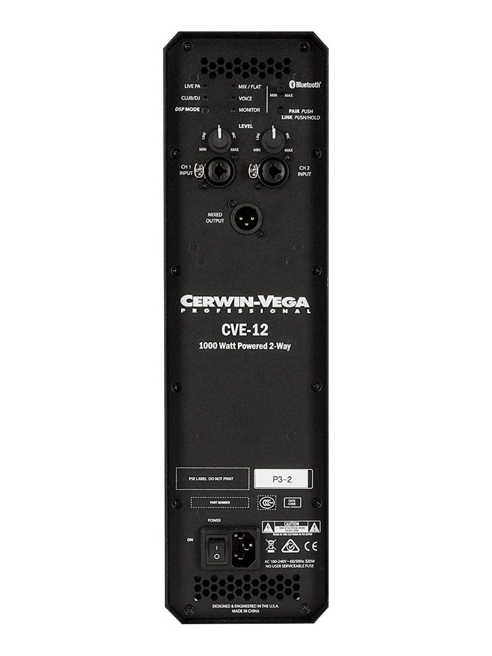 CVE Series 12" Powered 2-Way Loudspeaker