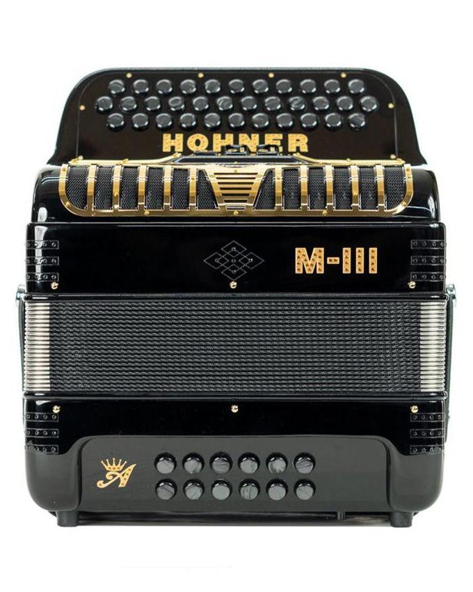 Hohner Anacleto MARK III 3 Switch Compact EAD Accordion - Black