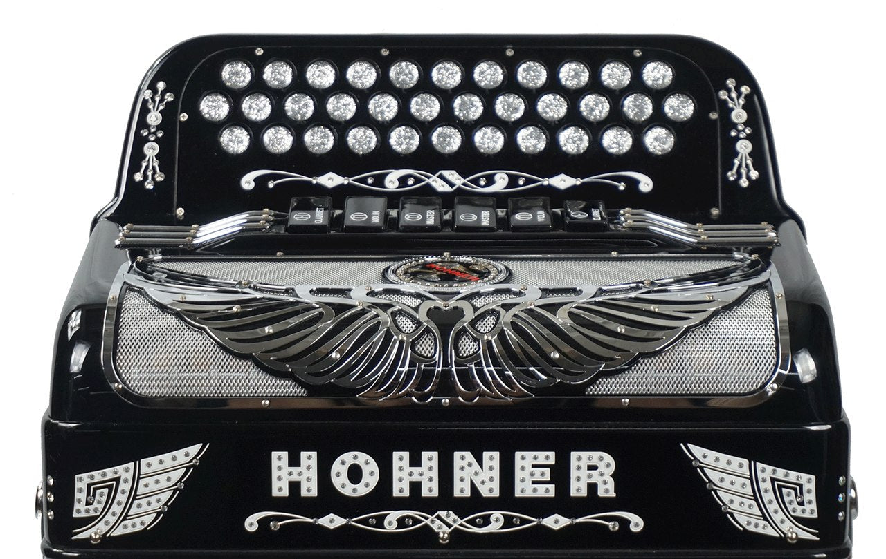 Hohner Anacleto Rey Aguila III GCF Compact Accordion BLACK