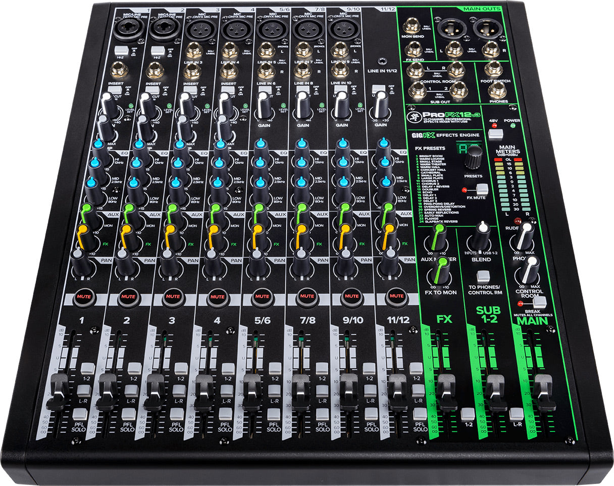 Mackie ProFX12v3 – 12-Channel Professional Effects Mixer with USB