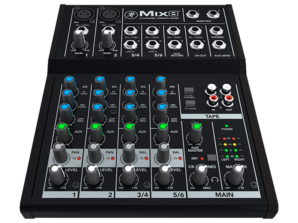 Mackie Mix8 8-Channel Compact Mixer Mackie Mix8 8-Channel Compact Mixer