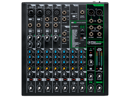 Mackie ProFX10v3 – 10-Channel Professional Effects Mixer with USB