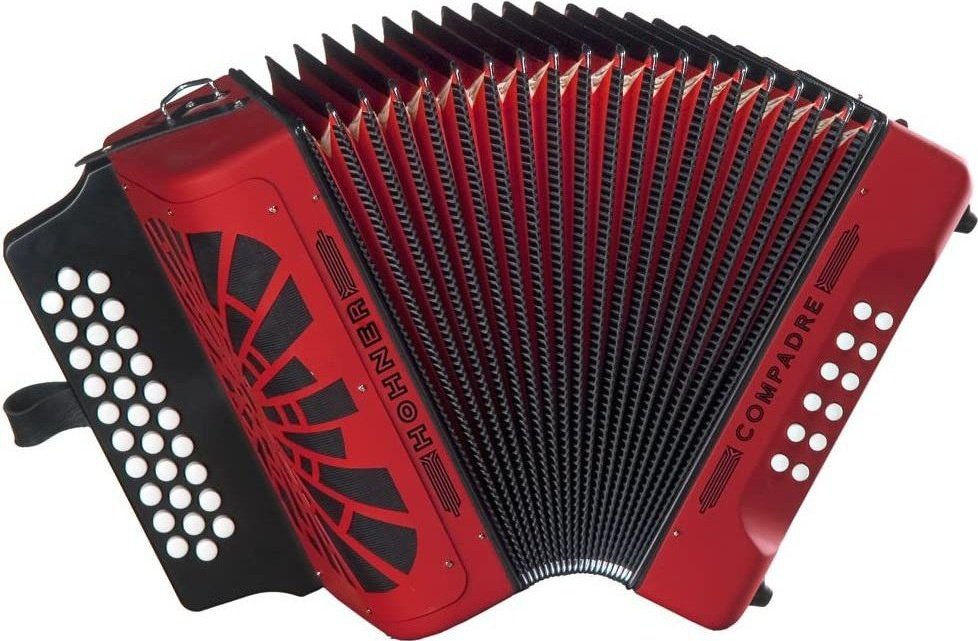 Hohner Button Accordion Compadre ADG Red