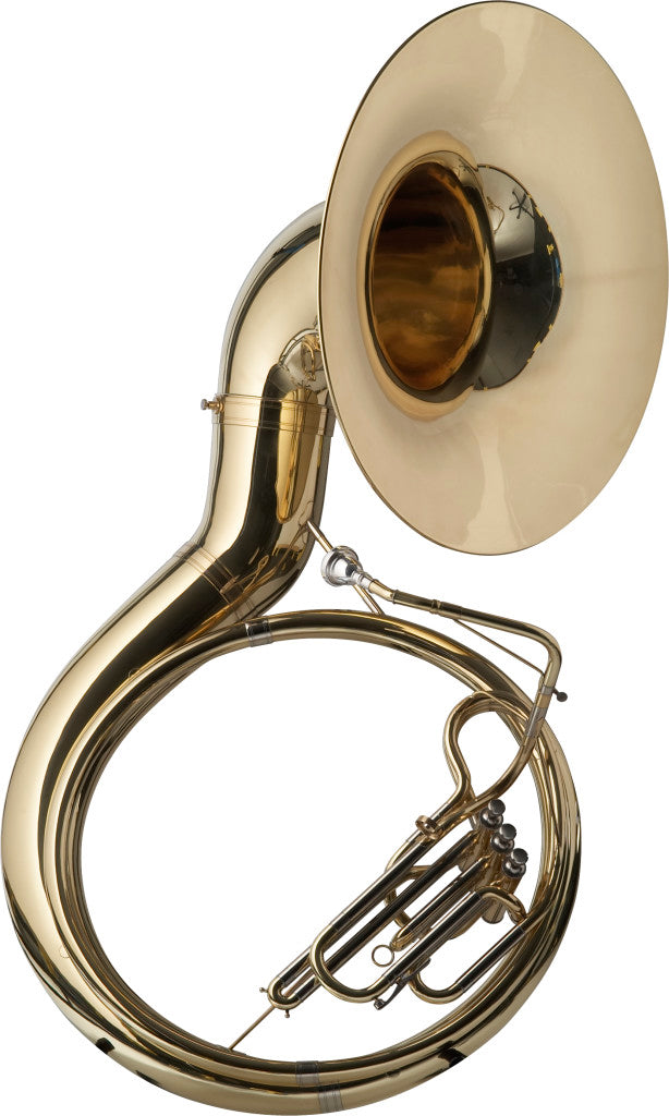Bb Sousaphone, 3 pistons, ABS case on wheels