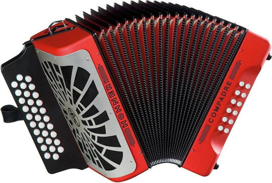 Hohner Button Accordion Compadre FBE Red