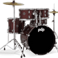 PDP Center Stage PDCE2015KTRR 5-piece Complete Drum Set with Cymbals - Ruby Red Sparkle