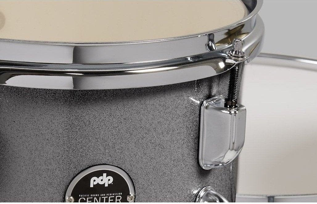 PDP Center Stage PDCE2015KTSS 5-piece Complete Drum Set with Cymbals - Silver Sparkle