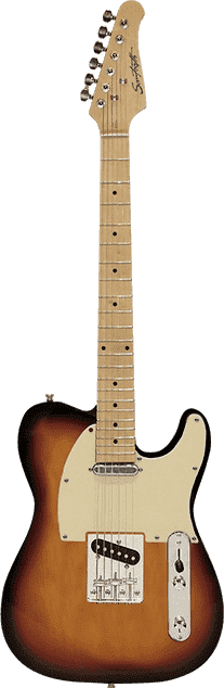 Sawtooth ET Series Electric Guitar, Butterscotch with Black Pickguard
