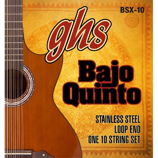 GHS BSX-10 BAJO QUINTO STAINLESS STEEL LOOP END STRING SET